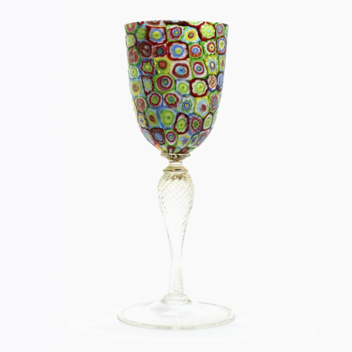 A.Ve.M. Murano glass murrine goblet