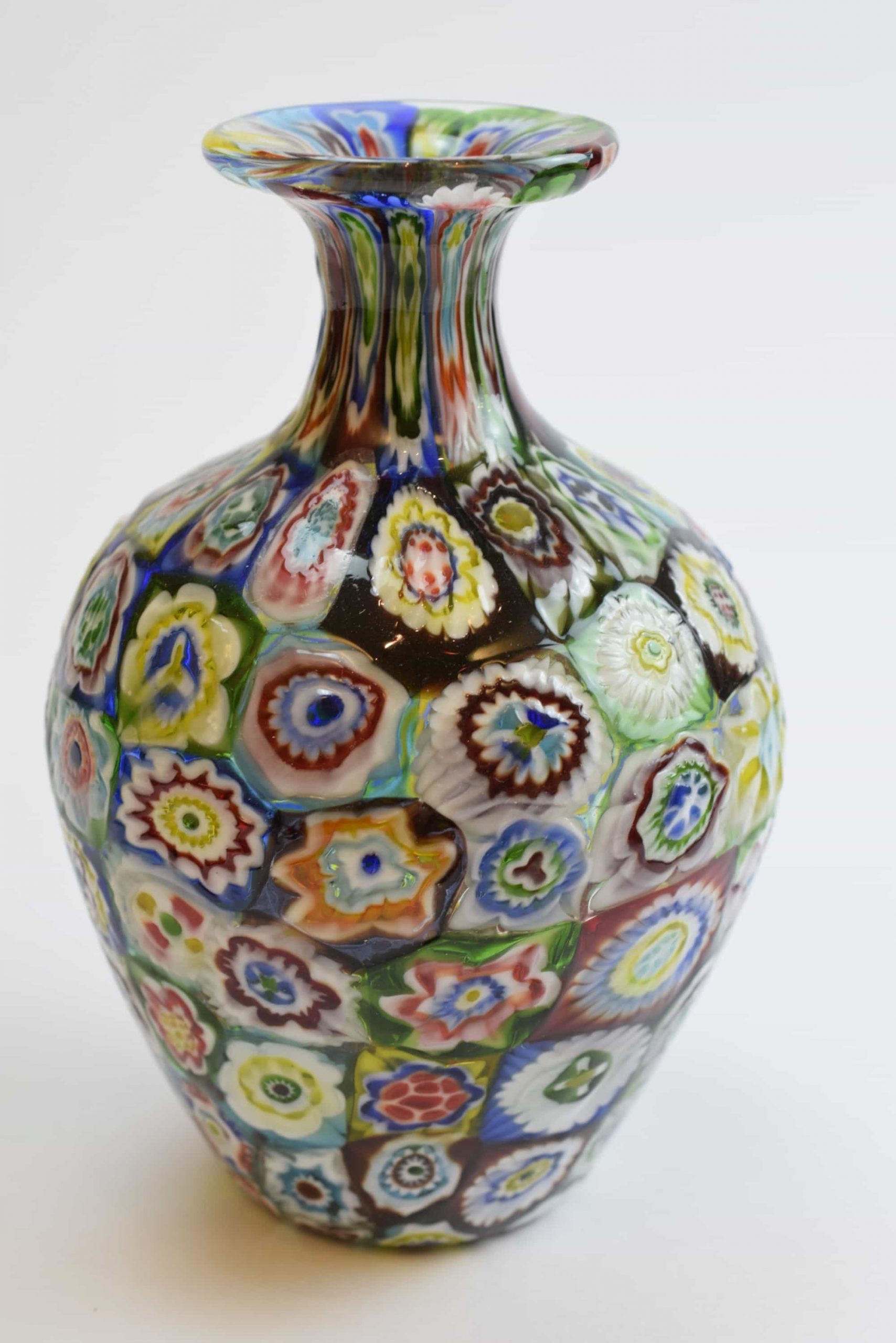 Vintage Murrine Vase aus Muranoglas - (Art. 2137)