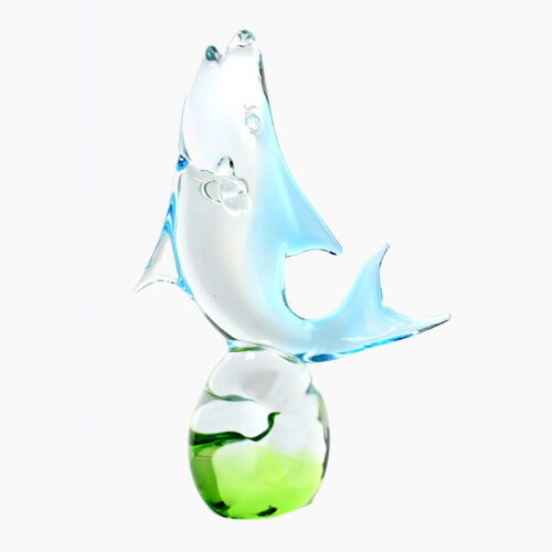 Личио Дзанетти Мурано - стеклянная подводная скульптура рыбы, подписанная