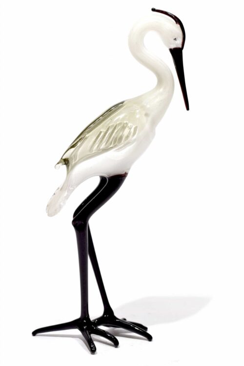 figure of a murano glass heron