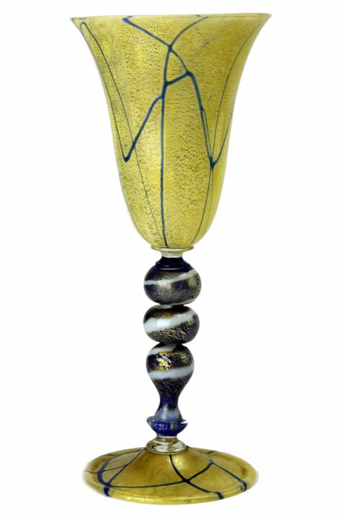 signed Murano glass goblet
