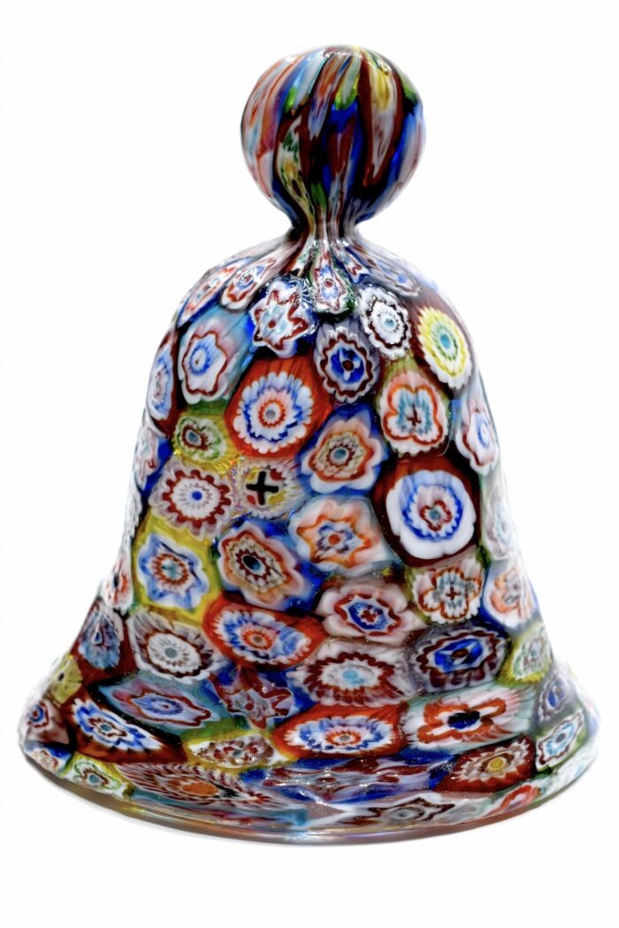 bell with murano glass murrine