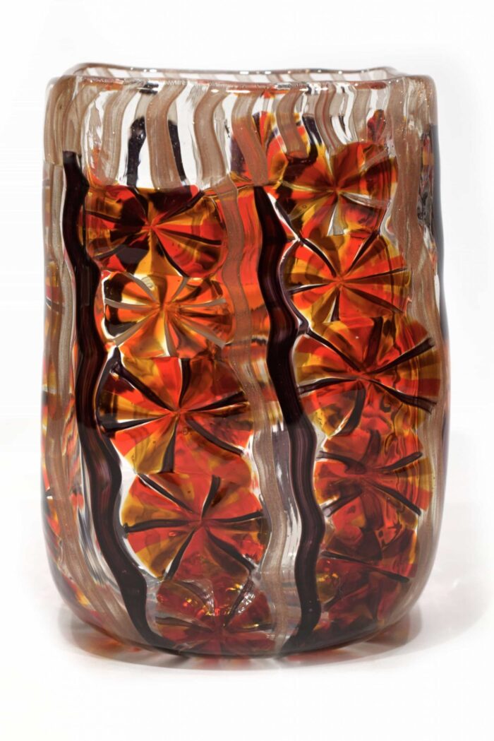 Murano glass starry vase