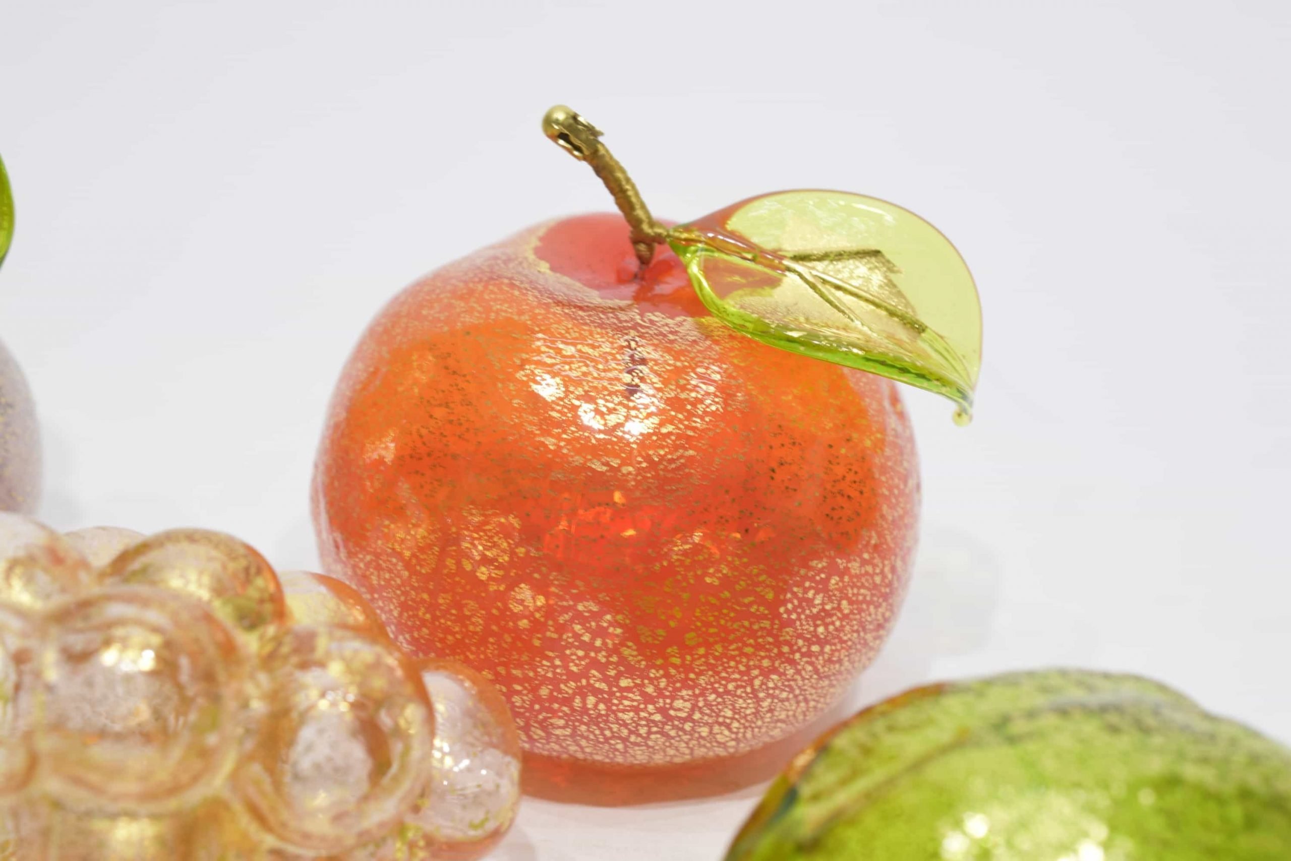 Blattgoldfrucht in Muranoglas