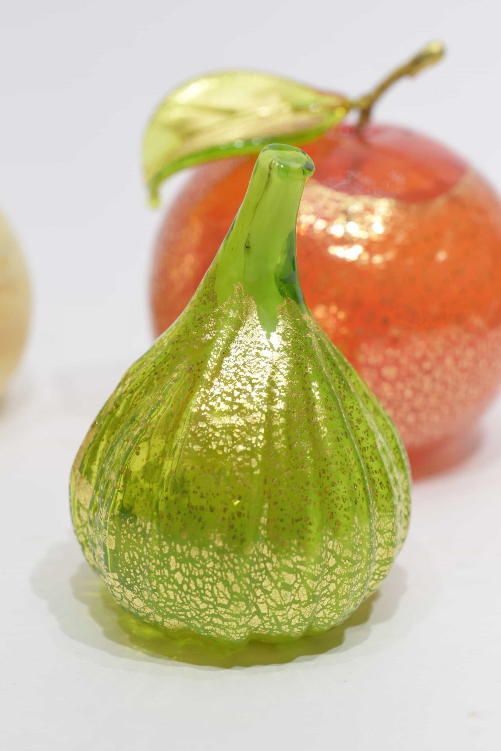 Blattgoldfrucht in Muranoglas
