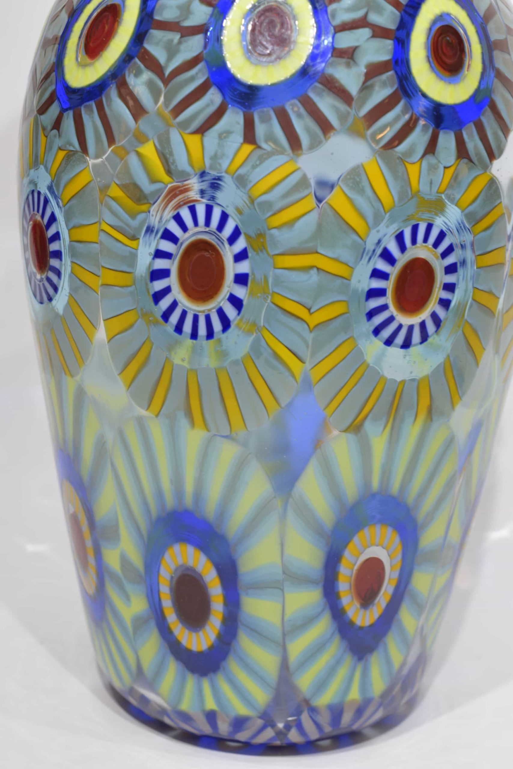 Murrine Band Vase aus Muranoglas