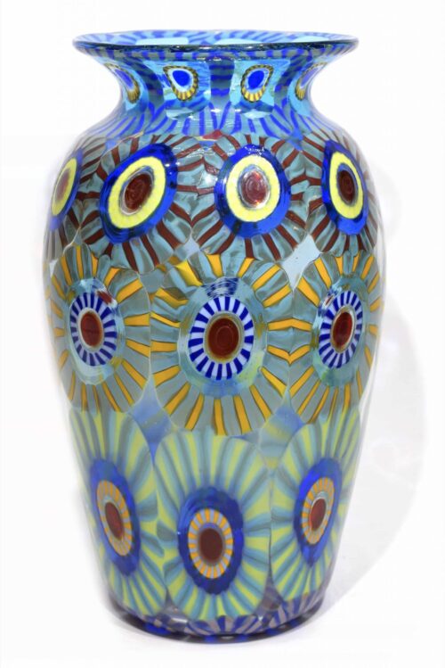 vase with murano glass murrine
