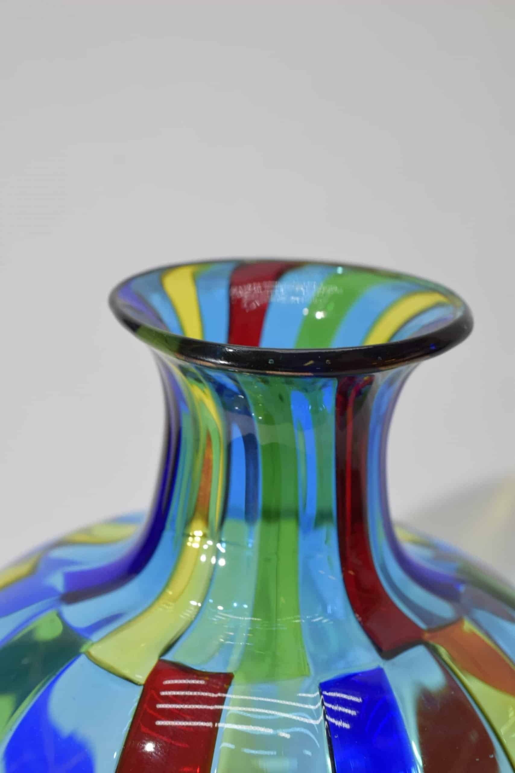 Dappled Murano Glass Vase