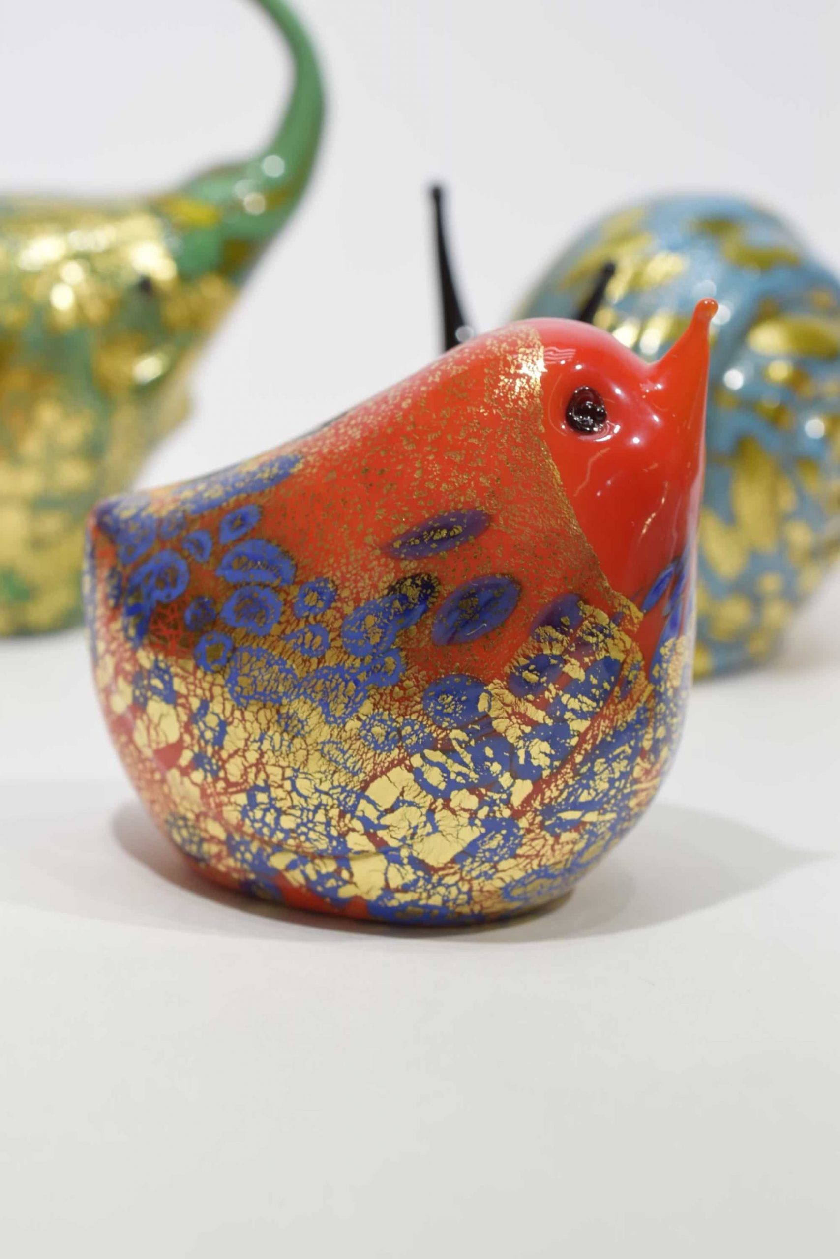 Zoo with gold leaf murano glass