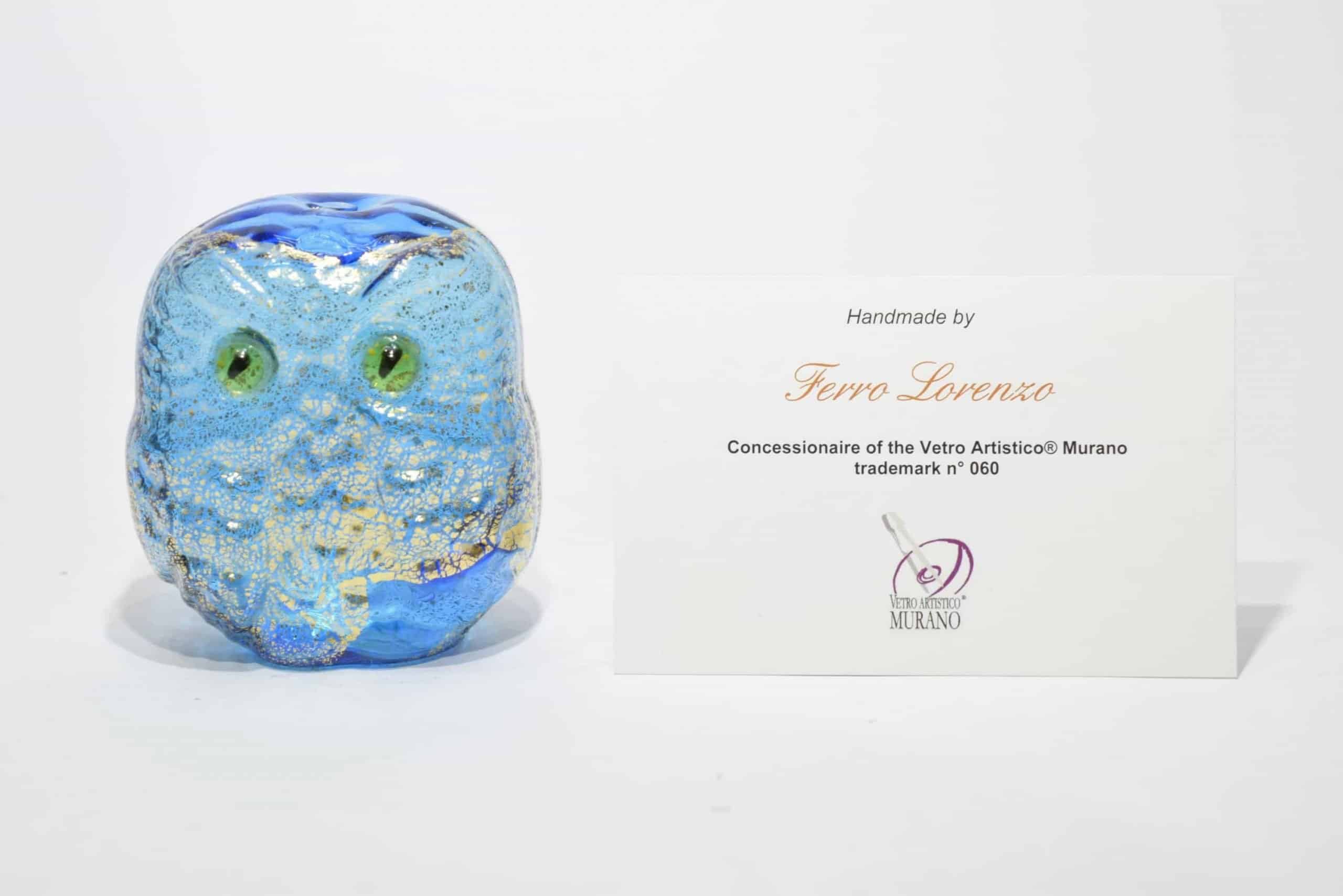 Gold Leaf Owl In Murano Glass