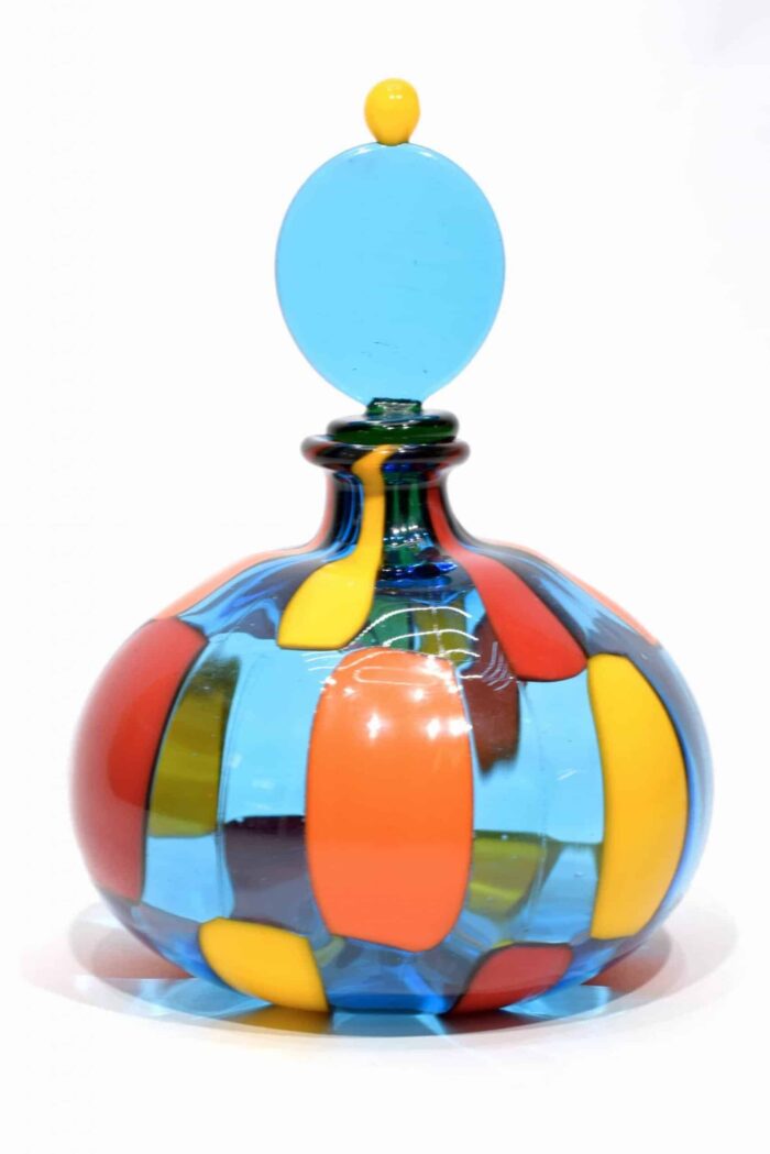 dappled murano glass bottle glass bottle