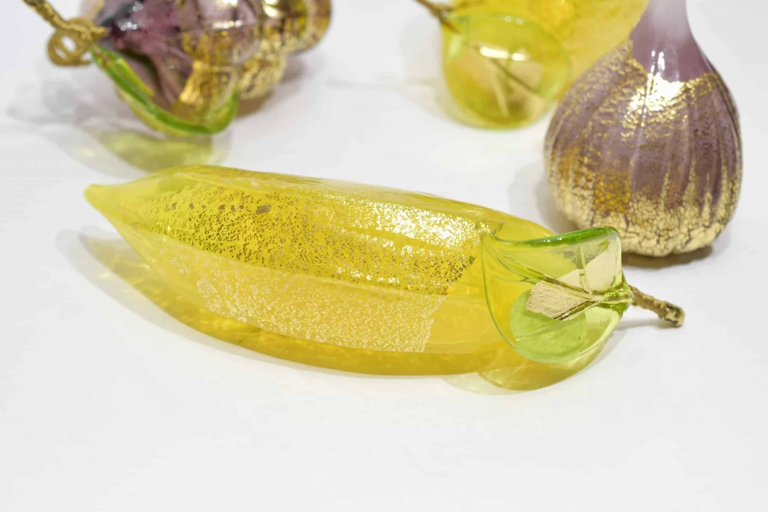 Frucht In Murano Glas Blattgold