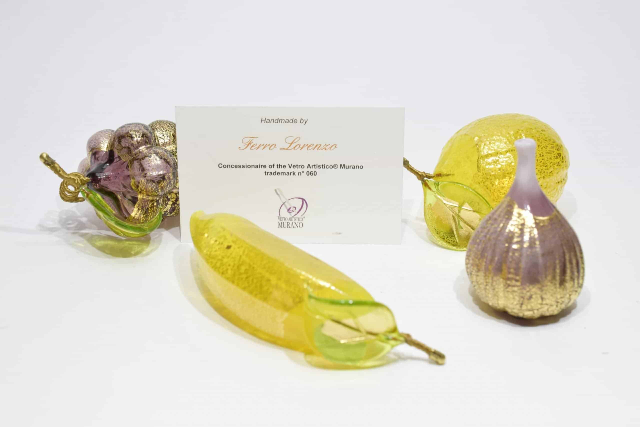 Fruit In Murano Glass Gold Leaf