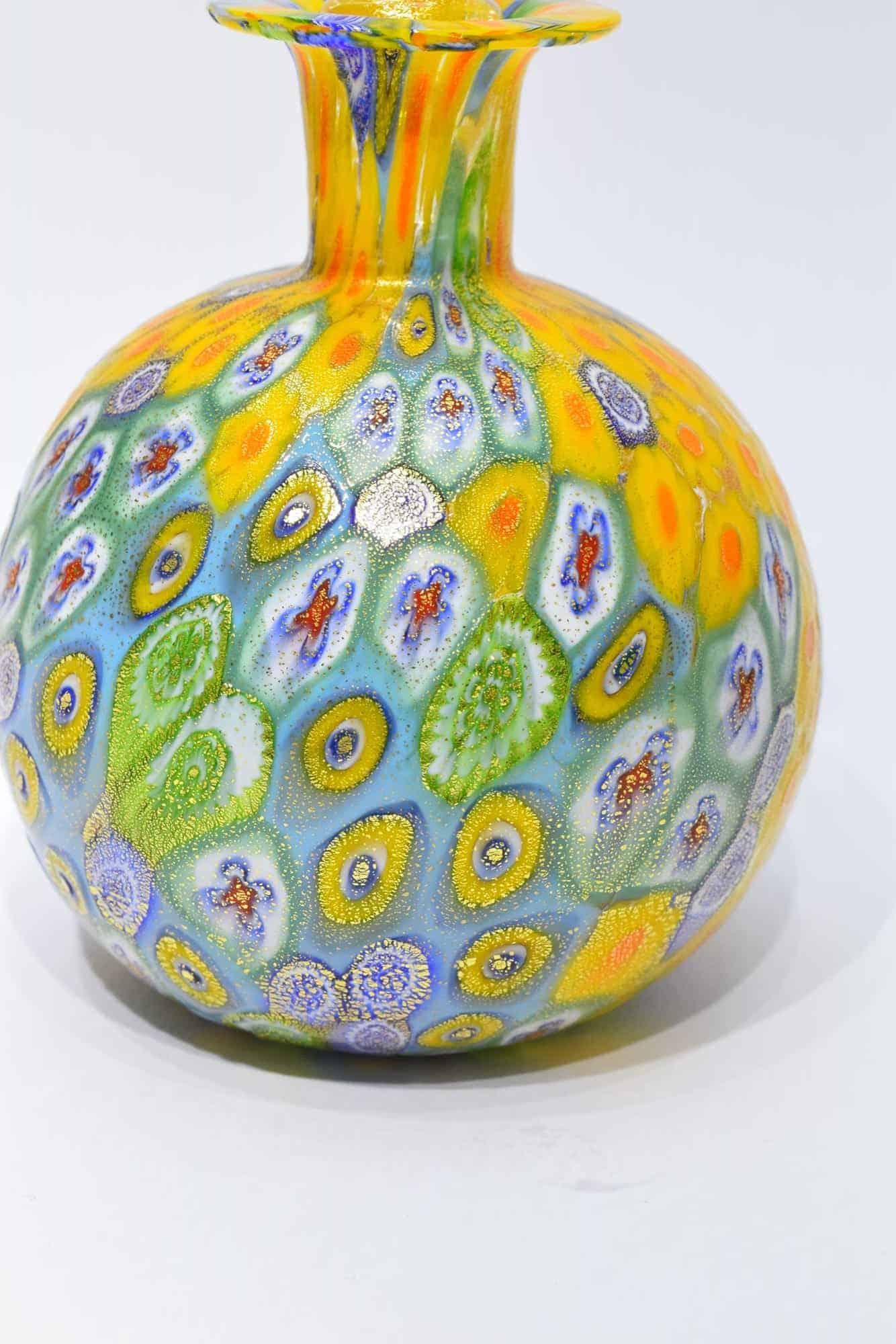 Murano Glass Murrine Bottle - (Art. 10327)
