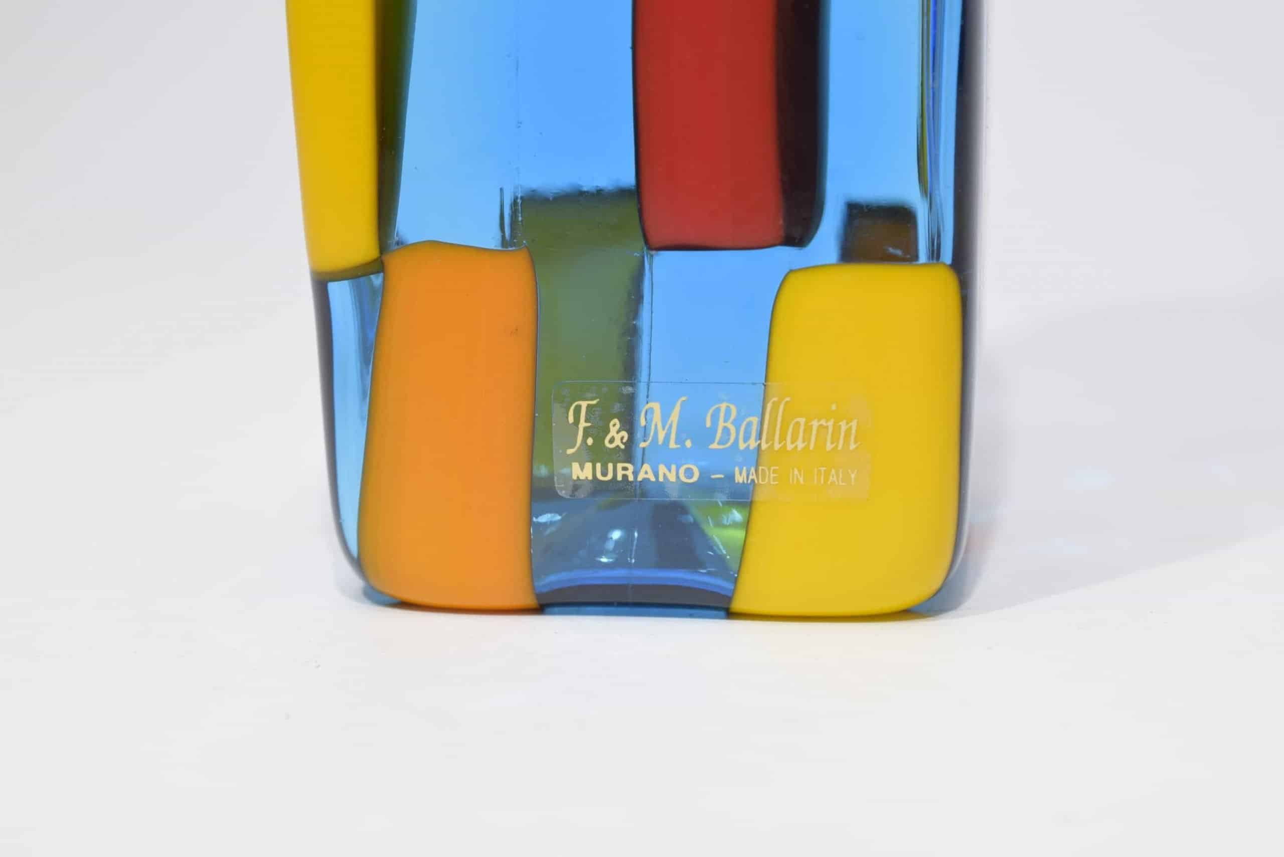Gefleckte Flasche aus Muranoglas - (Art. 9384)