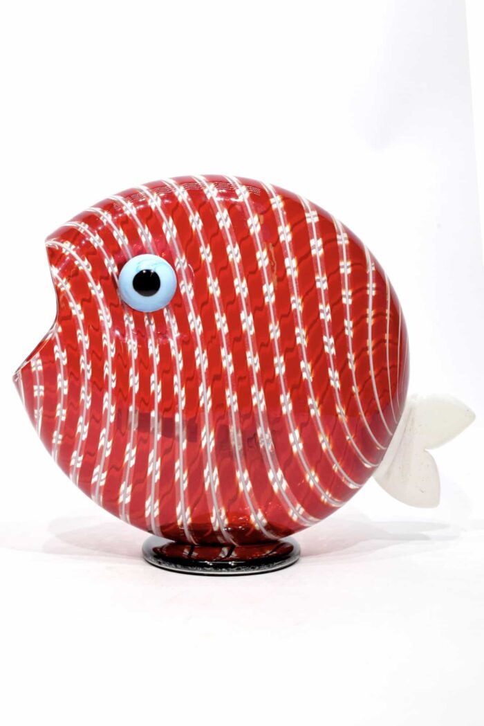 fish with murano glass filigree