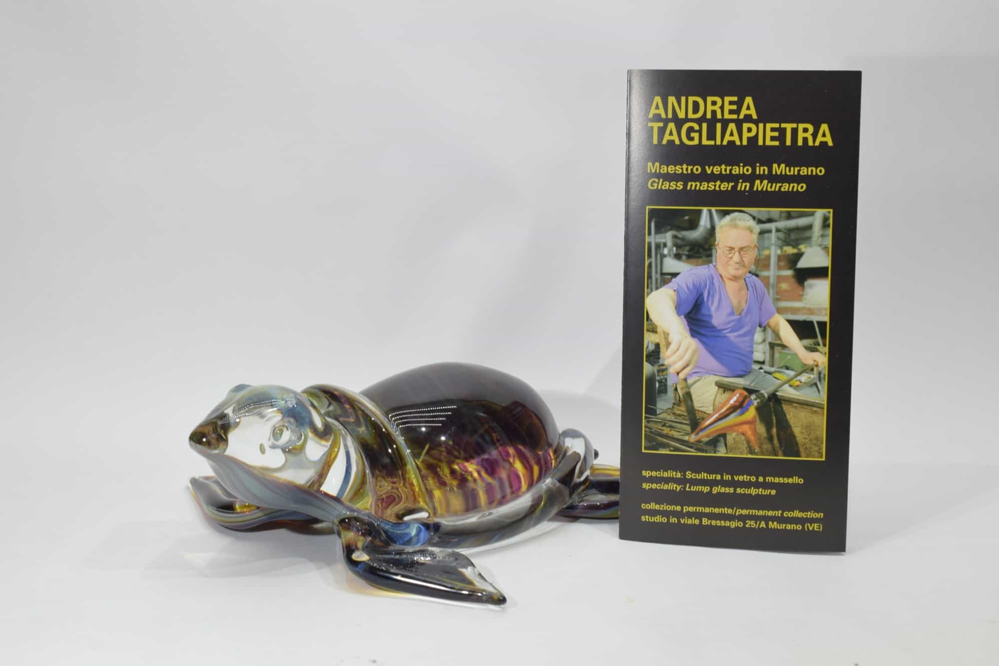 Turtle Chalcedony In Murano Glass - Art. (11479)