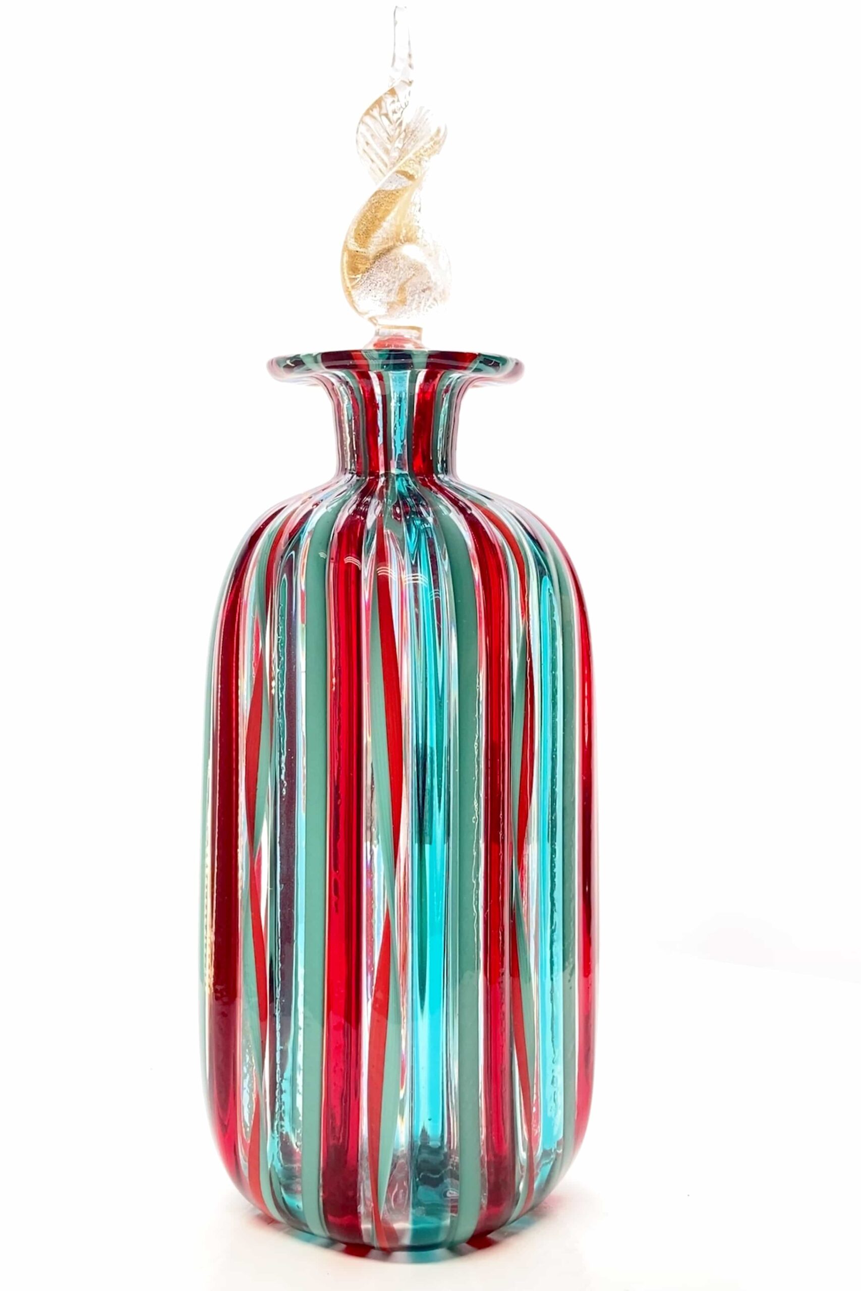 bottle with Murano blown glass reeds