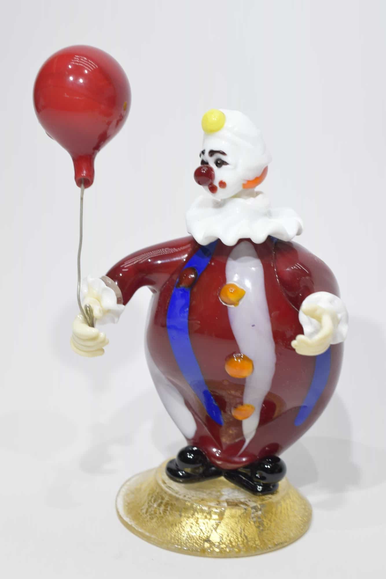 Clown With Murano Glass Balloon - (Art. 12277)