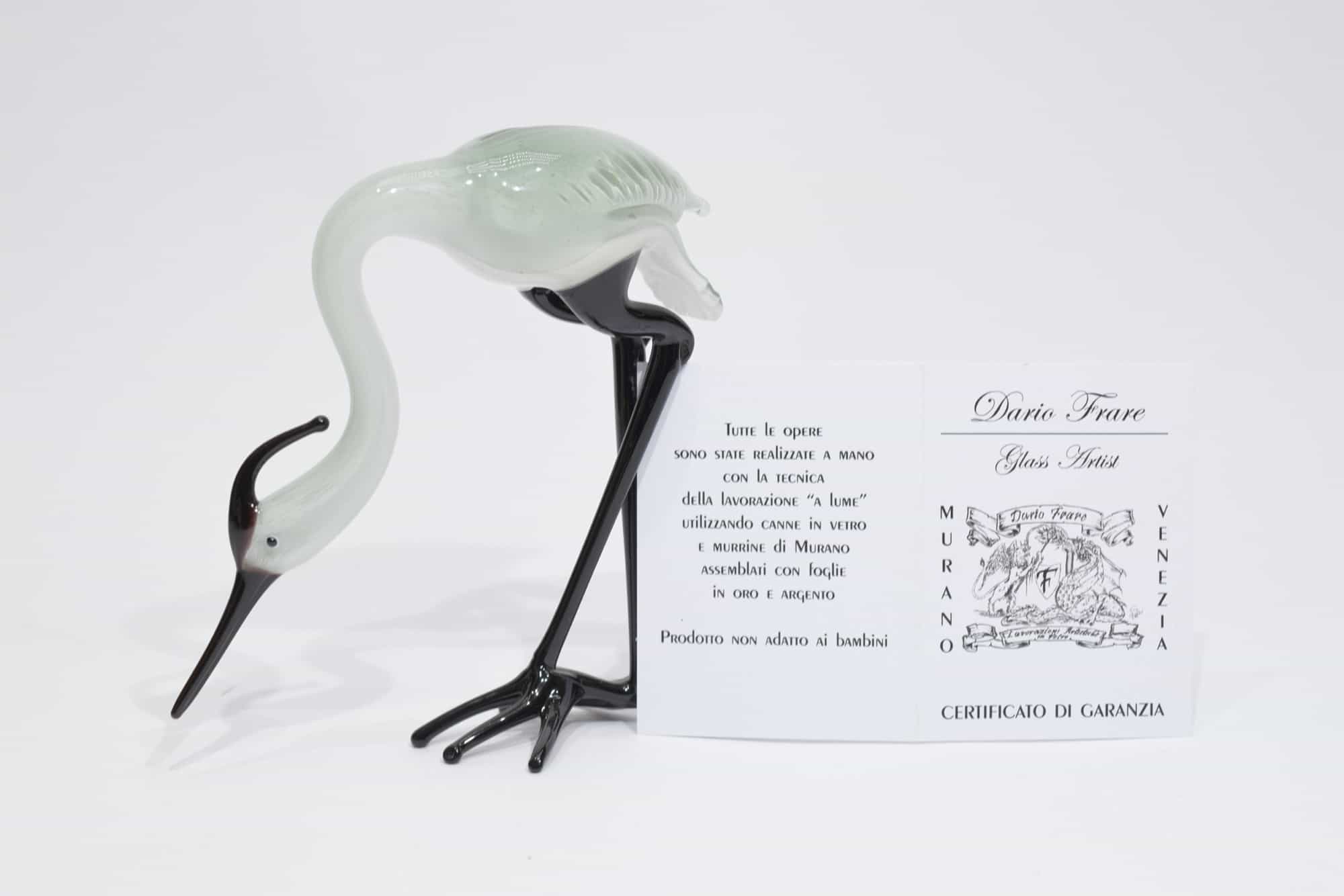 Murano Glass Heron - (Art. 12686)