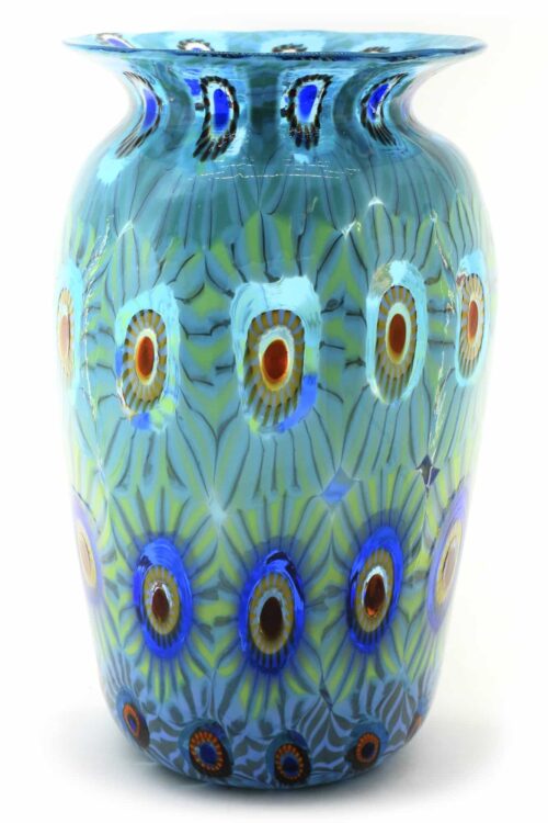 Murano glass murrine vase