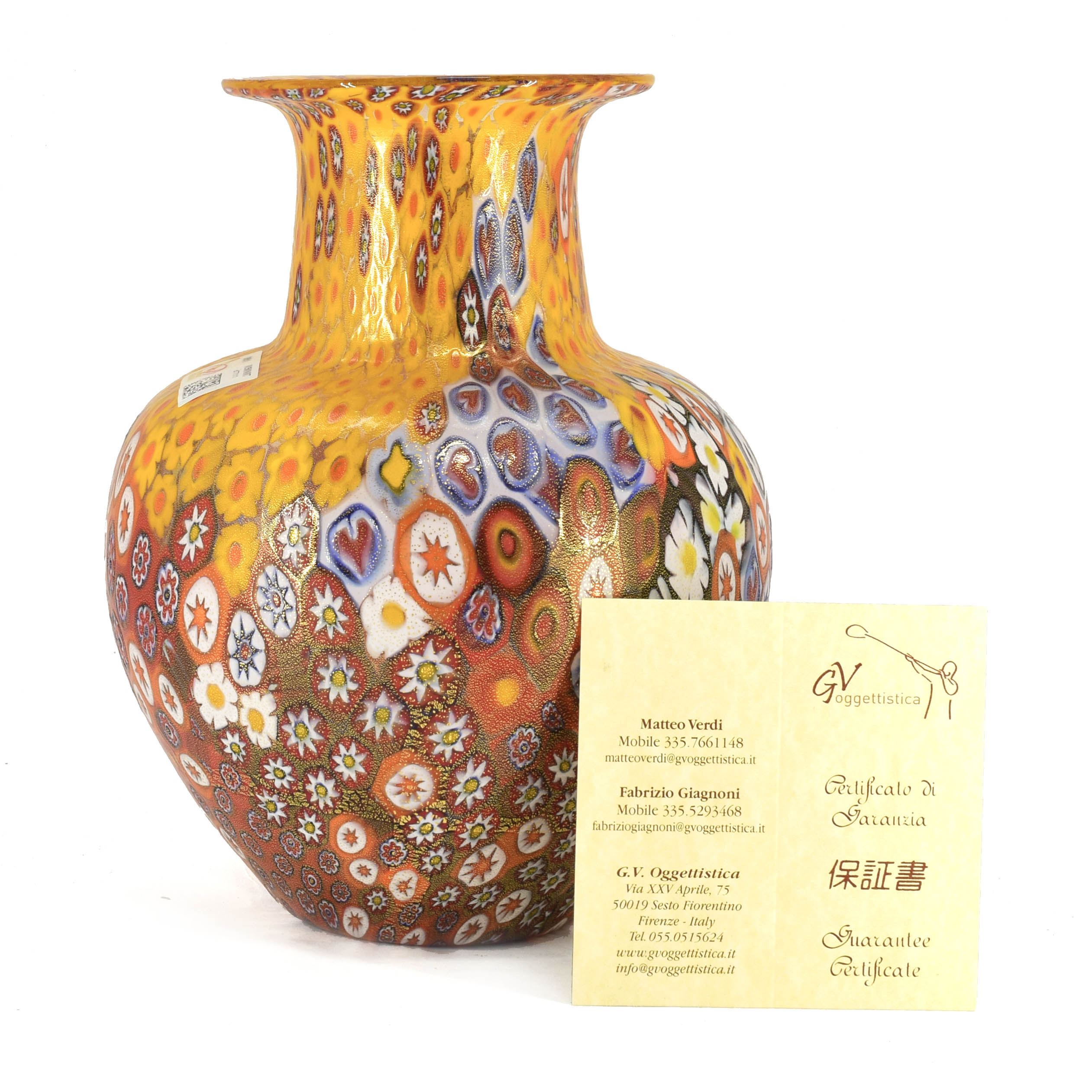 Murrine Vase In Murano Glass - (Art. 12985)
