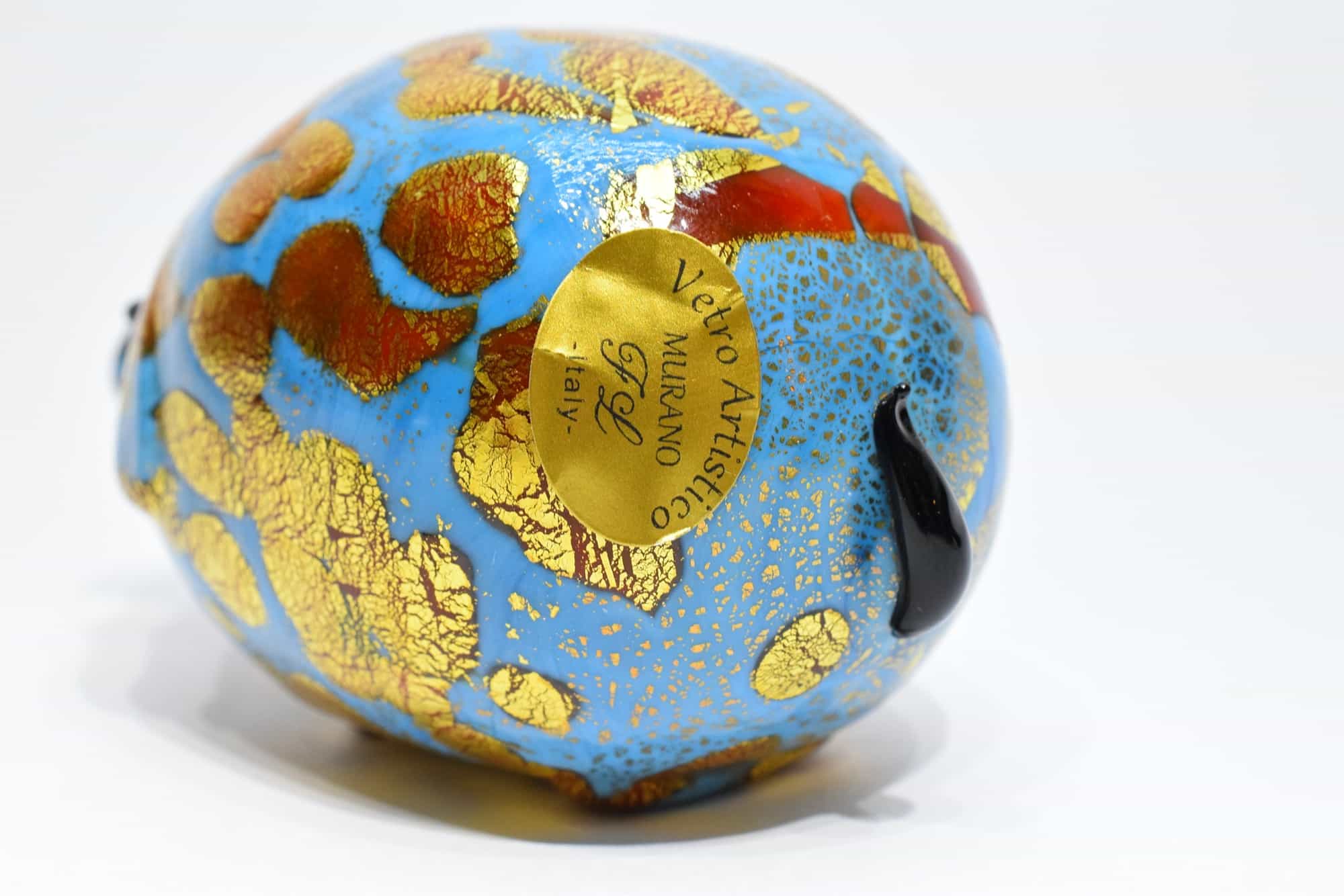 Murano Glass Pig Gold Leaf - (Art. 13600)