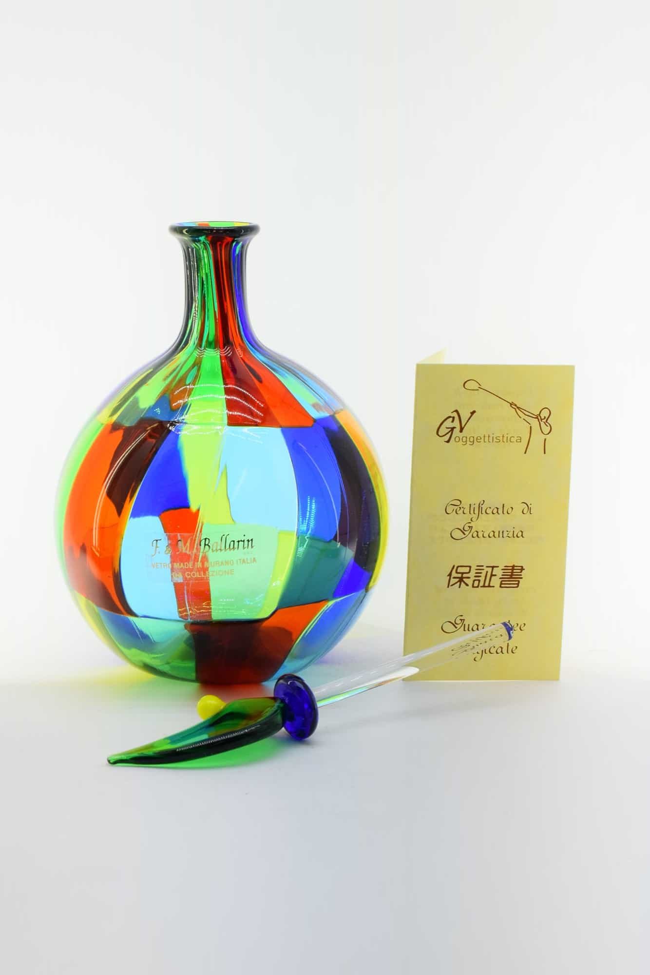 Gefleckte Flasche aus Muranoglas - (Art. 13513)