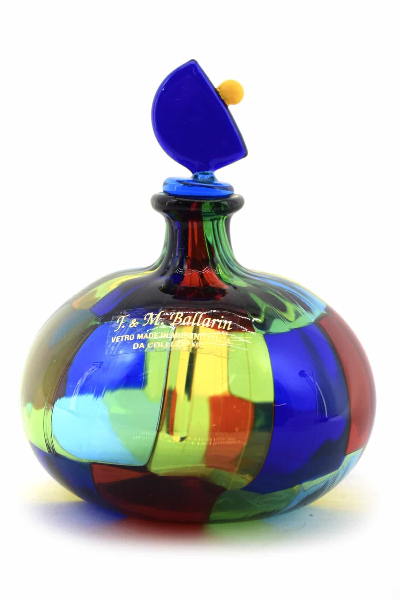 dappled murano glass bottle
