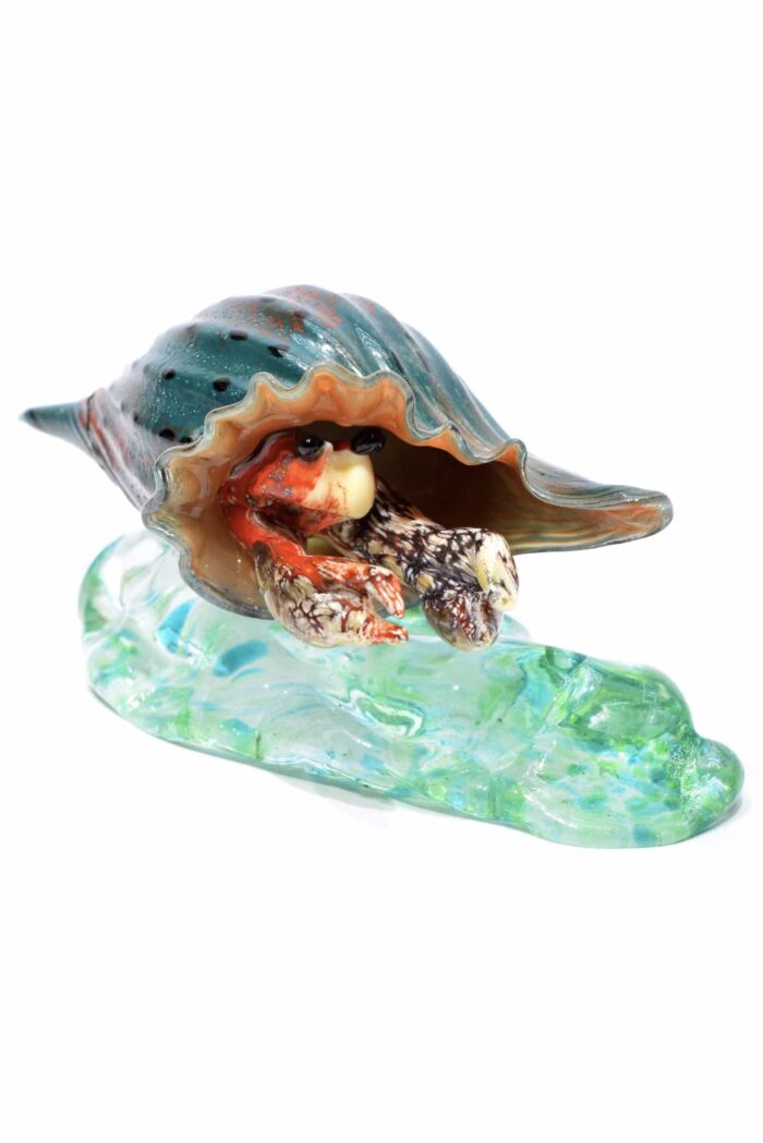 hermit crab in murano glass