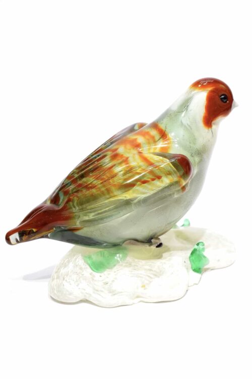 partridge bird in murano glass