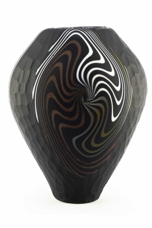 Ground wrought vase in Murano glass
