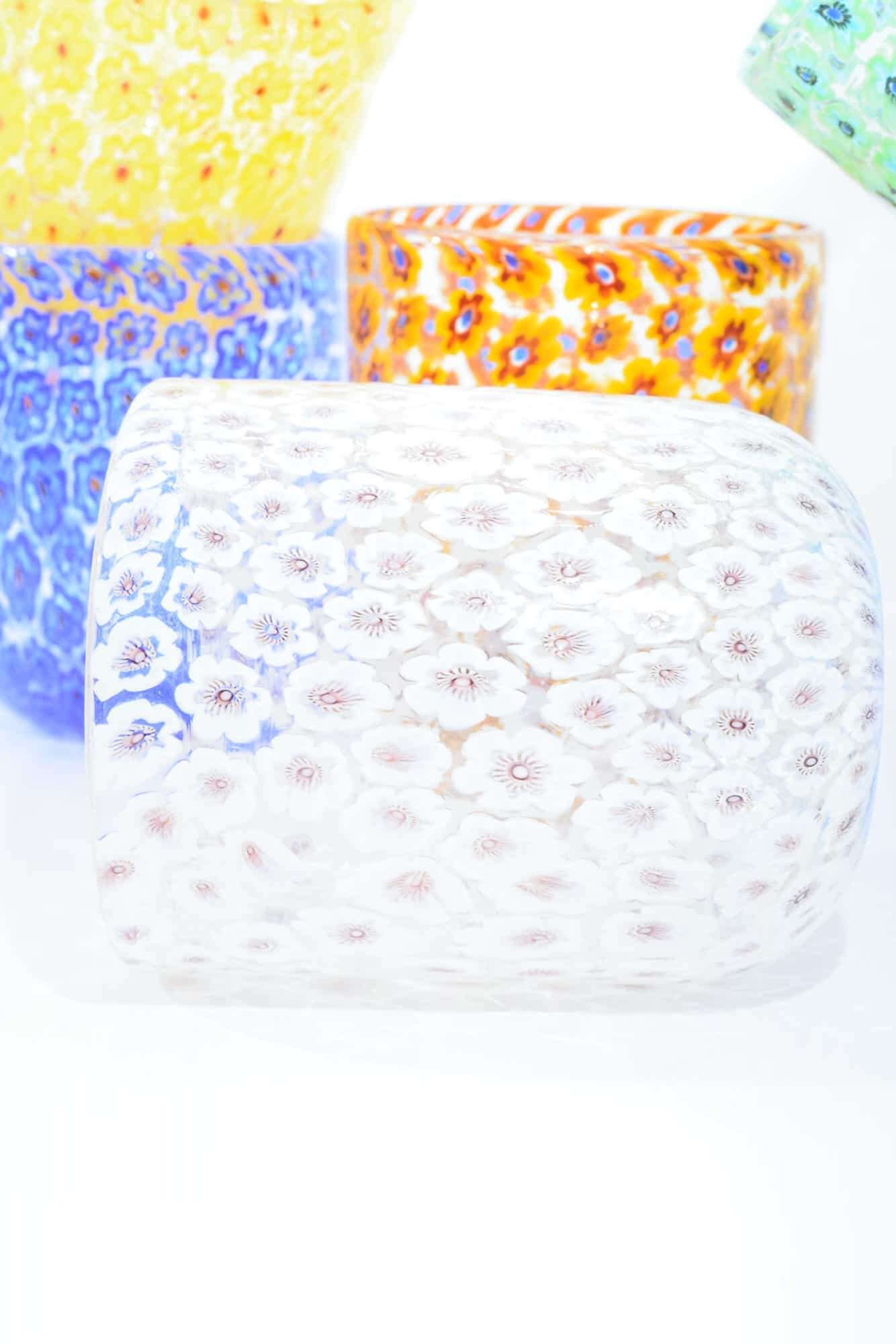 Glasses Set In Murano Glass With Murrine (Art. 36091)