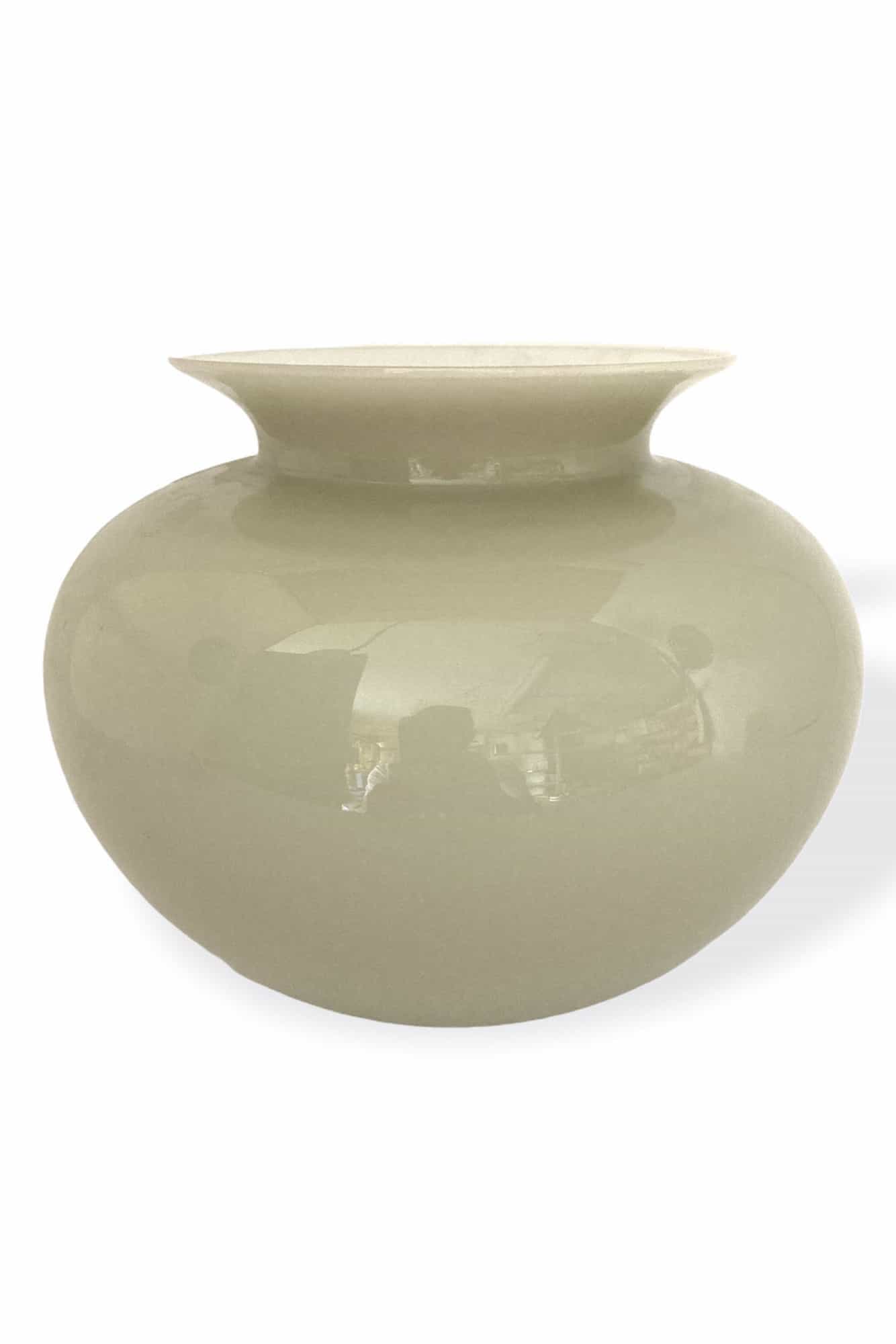 Murano glass opal vase