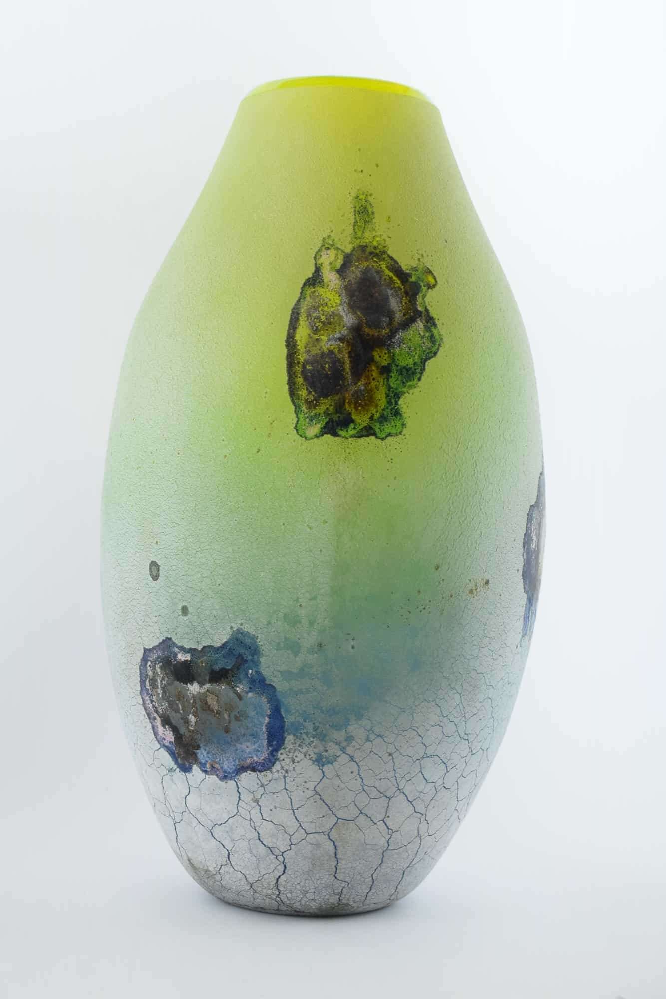 Alfredo Barbini Murano Glass Scavo Vase 50s (Art. 38109)