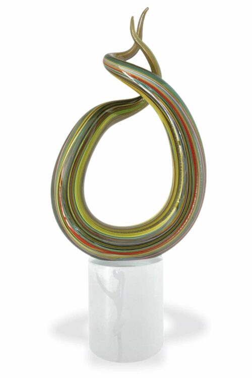love knot sculpture in murano glass