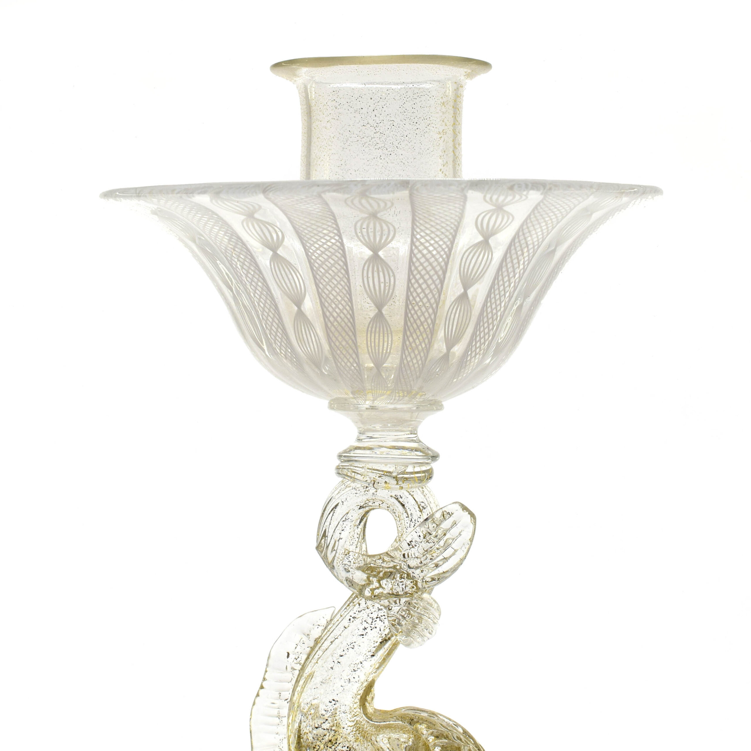 Murano Glass Reticel Candelabra (Art. 40775)