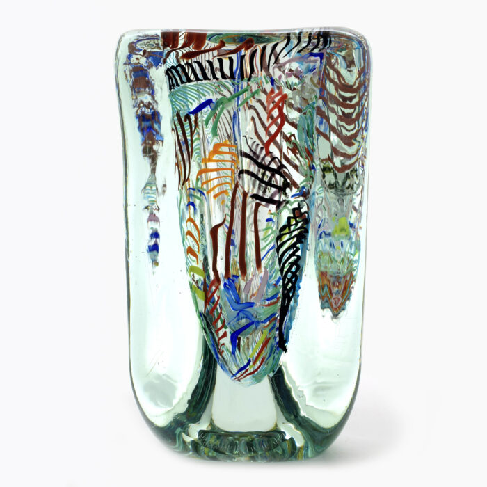 Eugenio Ferro - Murano glass submerged vase signed