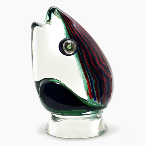 ロマーノドナ/ポーリー-ムラノガラスの魚の彫刻に署名