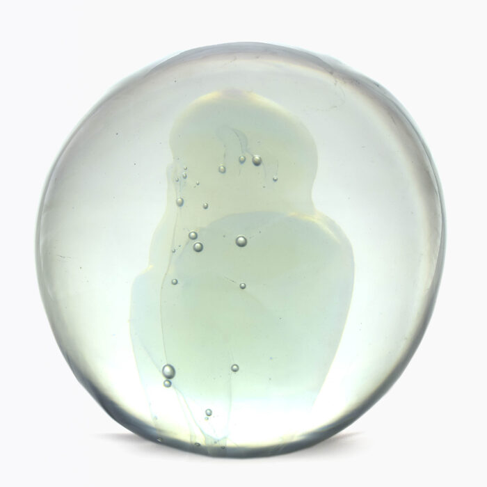 リビオ・セグソ-ムラーノガラスの胚の彫刻に署名
